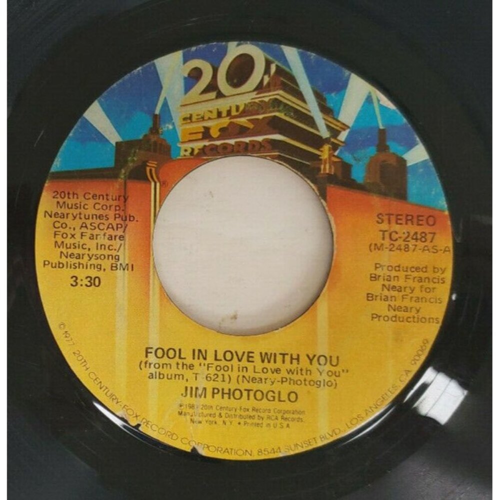 45rpm Jim Photoglo, Fool In Love With You, Ruled By the Heart(141R)